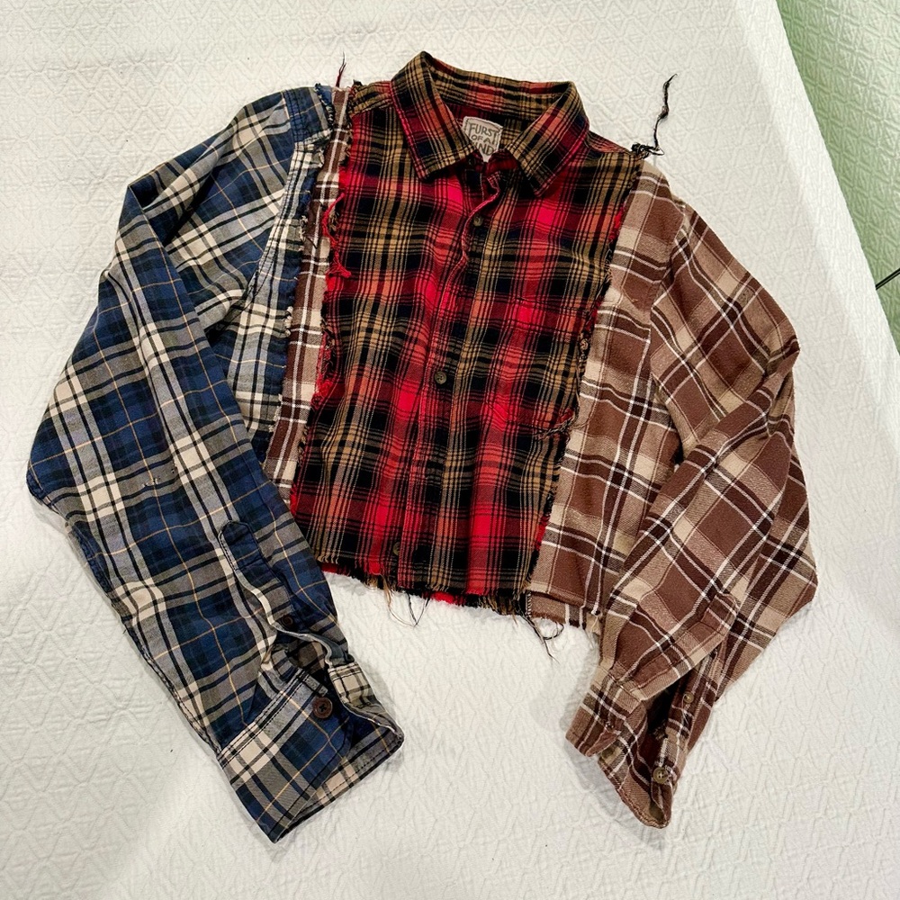 NWOT Furst of a Kind LF OOAK Plaid patchwork M